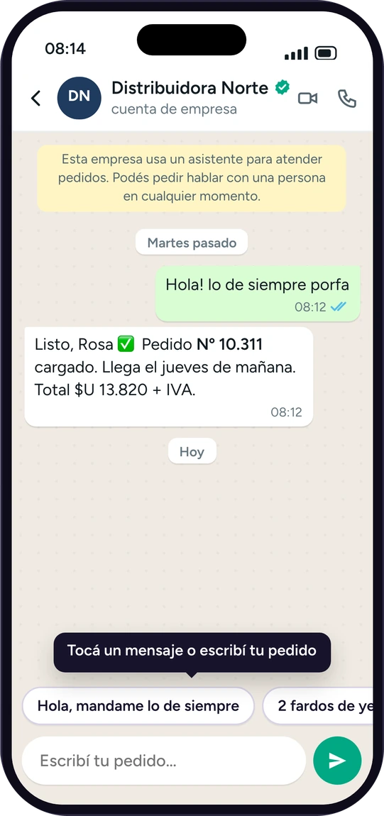 Encargue en el celular