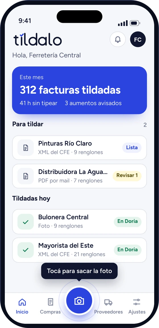 Tildalo en el celular